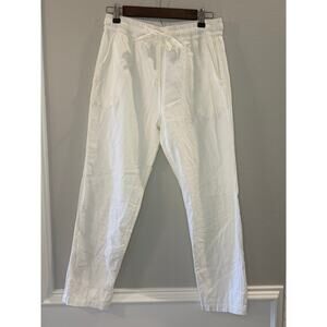 Roller Rabbit 100% Cotton White Drawstring Lounge Pants Sz XS Resort Pants